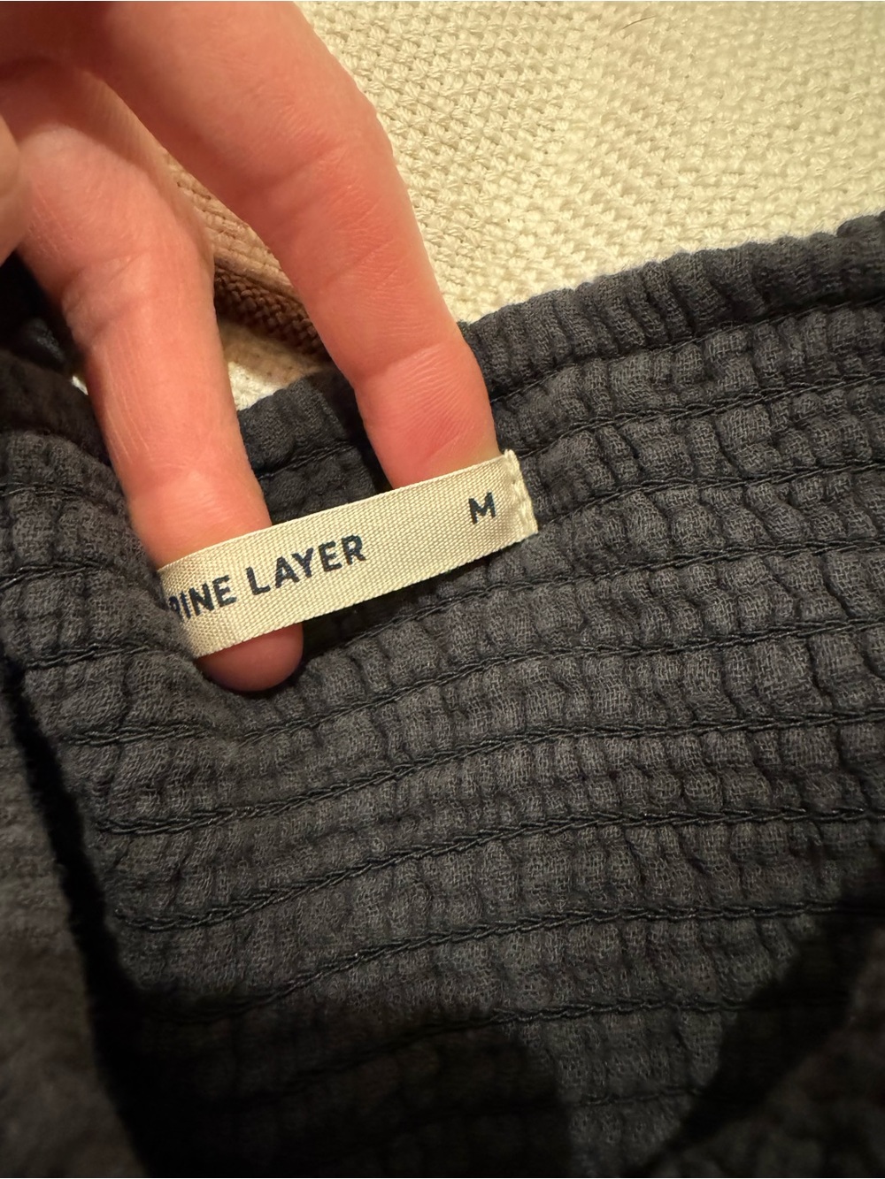 Marine Layer Dark Gray Textured Gauze Skirt, M - Picture 3 of 3